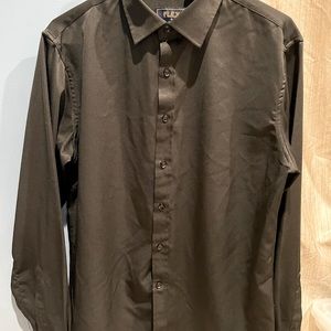 Long sleeve, black dress shirt